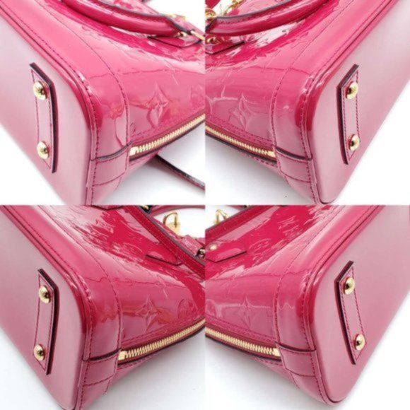 100% Authentic Louis Vuitton Alma BB Vernis Fuchsia Crossbody Bag - Picture 10 of 16